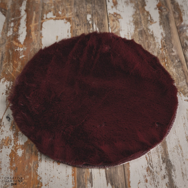 Шкура декоративная D38см maroon 440324 Kmg