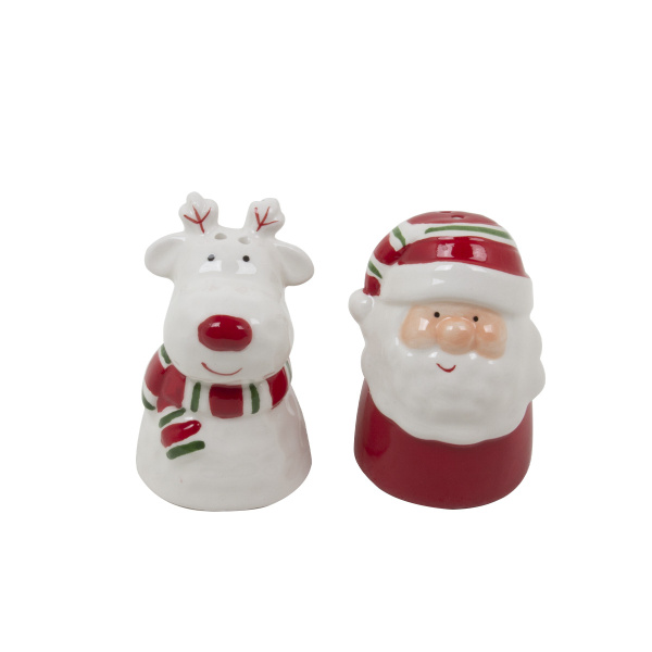 Набор столовый НГ солонка и перечница Санта и олень 25036 CN