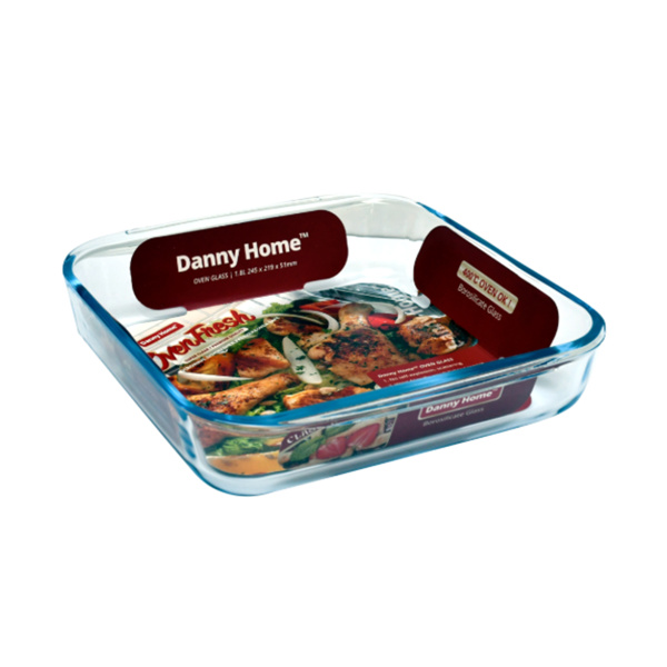 Форма для запекания DH 1,8 л 24,5х21,9х5,1 см прозрачное стекло KP016
