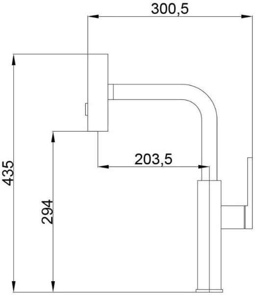 Смеситель д/к HAIBA HB 73824-8 выдвижной излив белый