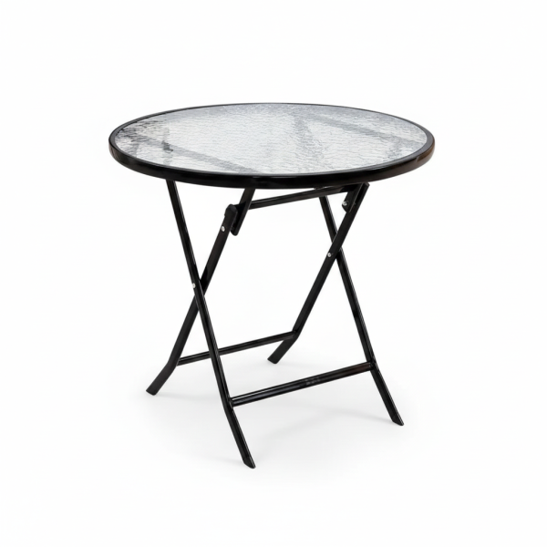Стол стеклянный, складной Ø60х72 см, TX-1025A CN