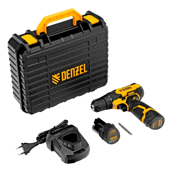 Дрель-шуруповерт аккумуляторная CDQ-12, Li-Ion, 12 В// Denzel