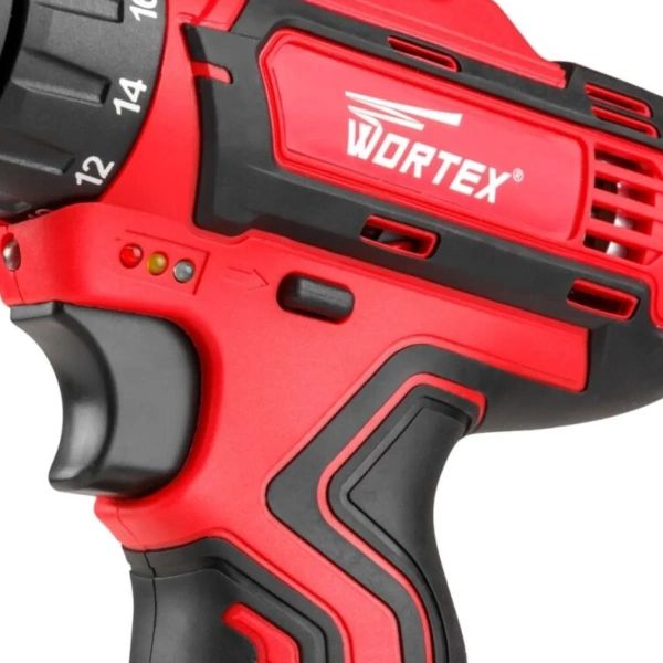 Дрель-шуруповерт аккум. WORTEX BD 1215-1 Li в чем. 12.0 В, 2 акк., 1.5 А/ч Li-Ion, 2 скор., 25 Нм, а