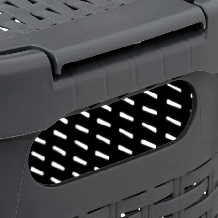 Корзина для белья 5Five Slim Ratan 40 л 26,5х46,6х60,5см графит 202409J