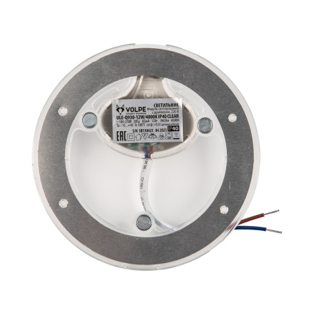 Светильник-модуль светодиодный с драйвером, ULE-Q930-12W/4000K IP40 CLEAR, 220В, диаметр 120мм. Белы