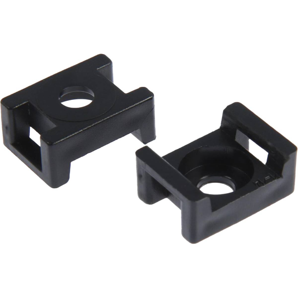 Площадка для хомутов, под винт, 29x15мм, черная, упаковка 10шт., 30203 2, duwi