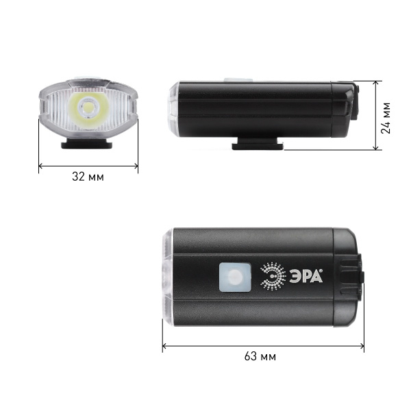 Фонарь VA-801  ЭРА Фонарь ЭРА Вело  2 в 1 Основной CREE XPG + подсветка SMD,  mocro USB, 800mA/ч., б