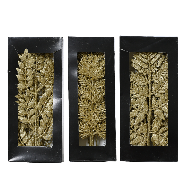 Набор искусственных новогодних веток Kaemingk золото 29680