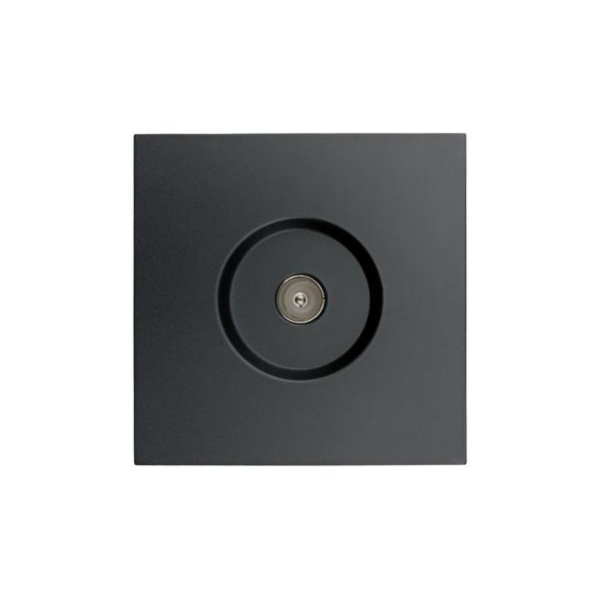 Розетка ZIMA 704 4288 129 ТВ проходной черная матовая (механизм)