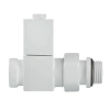 Набор дизайн-вентилей Royal Thermo CUBE, прямой (белый) 1/2" (Новый)