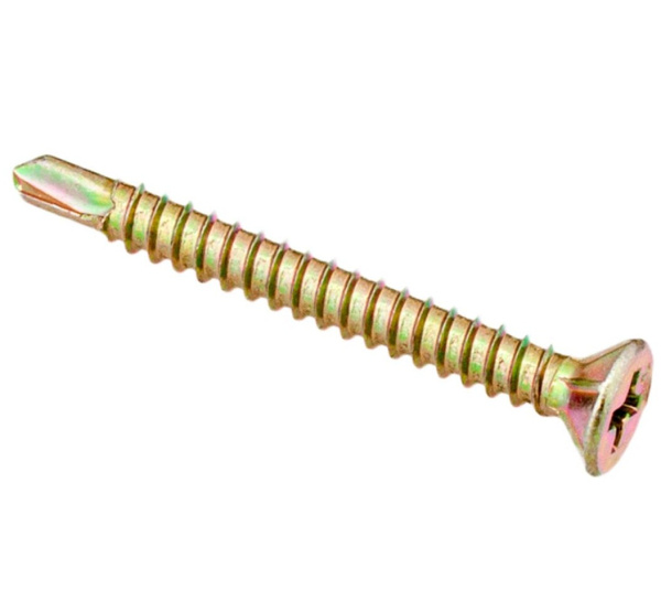 Саморезы для монт.окон с буром 3,9x16 (желтый цинк 10 шт)