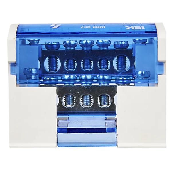 Шины на DIN-рейку в корпусе (кросс-модуль) ШНК 2х7 L+PEN ИЭК  YND10-2-07-100