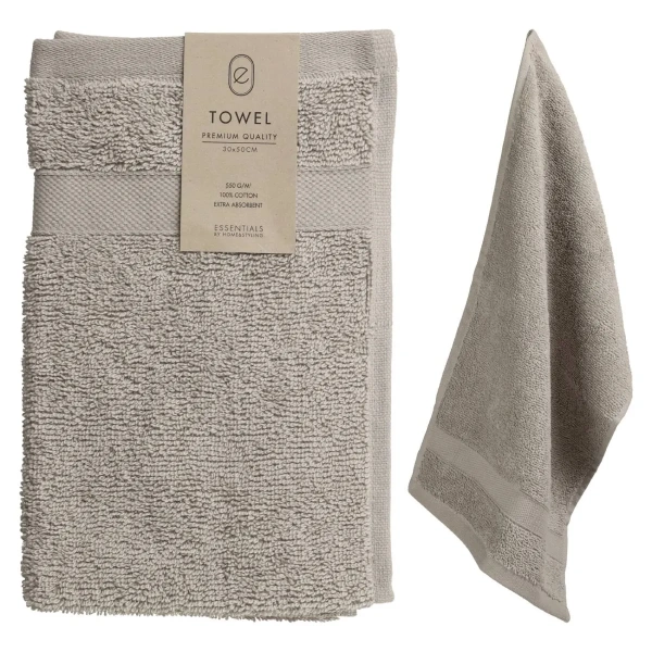 Полотенце махровое 30х50 см светло-серый HD1001010 К