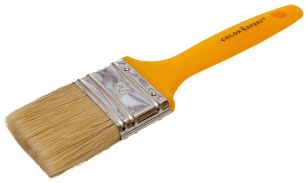 Кисть Color Expert флейцевая 50мм, толщ 6,желт.пласт. ручка, нанесение лаков