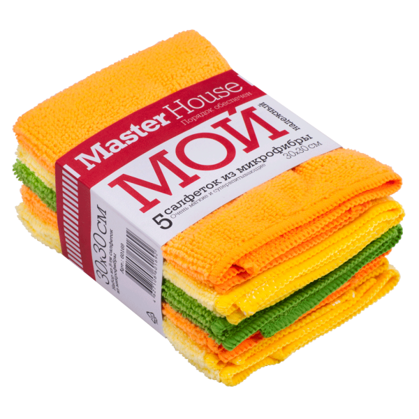 Набор салфеток Мой надежный, микрофибра 30x30см.,5шт. 60169