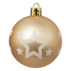 Набор елочных шаров белое золото Atmosphera 25 шт 6 см Дом Цветов пластик 184660
