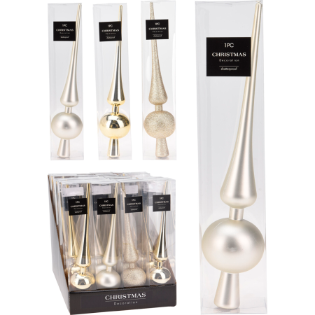 Верхушка на елку Koopman 27,5 см 3 цвета в ассортименте CAN301450