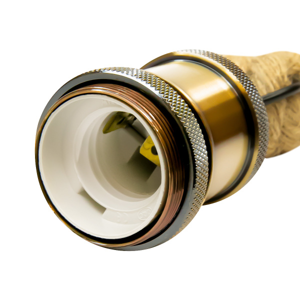 Патрон для ламп ретро MS01-1M золотой патрон + канат