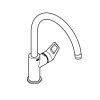 Смеситель д/к Grohe StartLoop с высоким С-образным изливом (картридж 28мм) 31374001