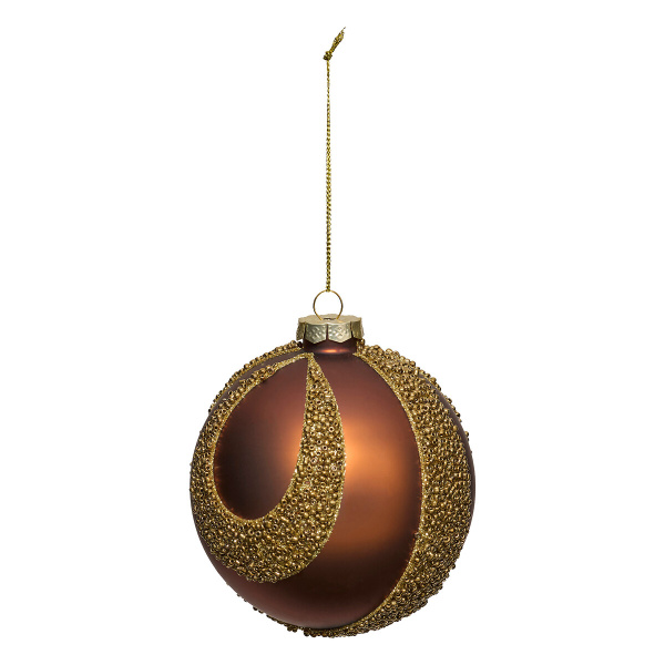 Шар елочный Atmosphera 10 см Золотая россыпь, коричневый 207779
