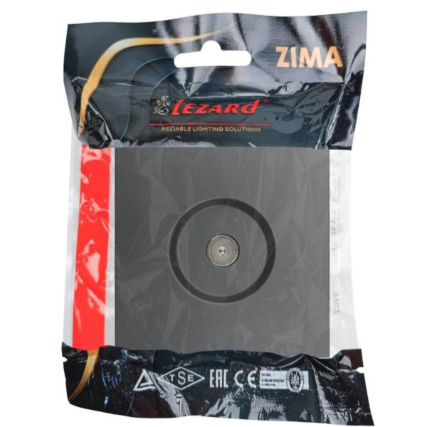 Розетка ZIMA 704 4288 129 ТВ проходной черная матовая (механизм)