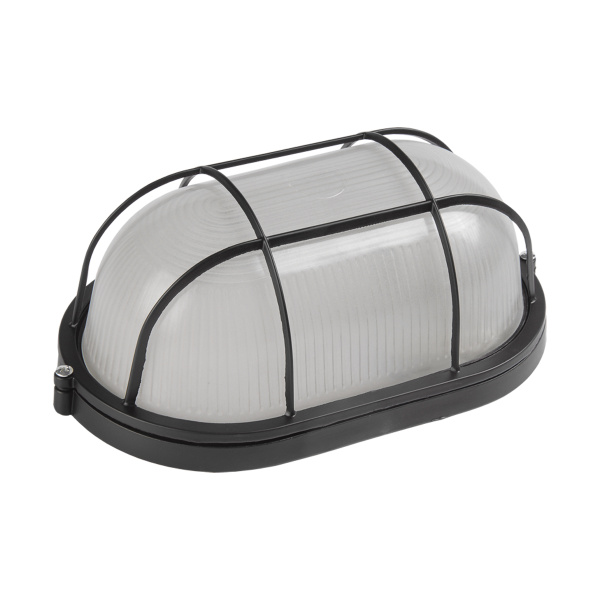 Светильник  НПП 1202 100Вт IP54 черный/овал с реш. ИЭК LNPP0-1202-1-100-K02