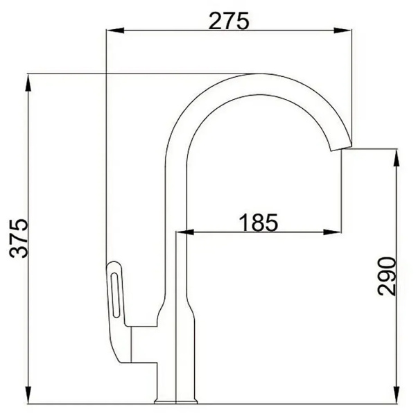 Смеситель д/к HAIBA HB70825-3 графит Смеситель д/к HAIBA HB70825-3 графит