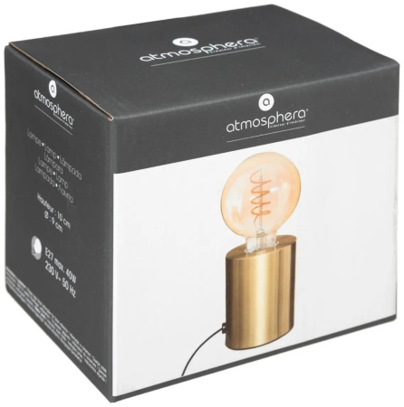 Светильник Atmosphera 9х10,5 см 40 Вт золото для декор. лампы Е27 (лампа в компл.не входит) 155362D