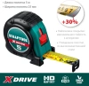 Рулетка с ударостойким обрезиненным корпусом KRAFTOOL X-Drive 5м / 25мм