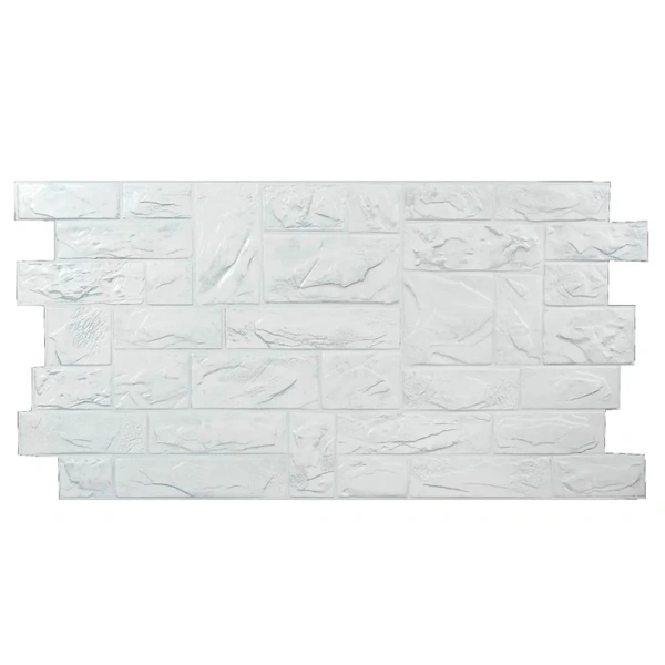 Панель ПВХ 0,4 камень "Пиленый настоящий белый" 4620772258513