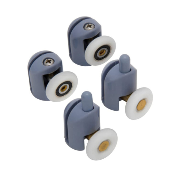 Ролики для душ. каб. Компл. №2 (одинар. ниж. 2 шт. + одинар. верх. 2 шт.) диам. 23-25 мм, MP