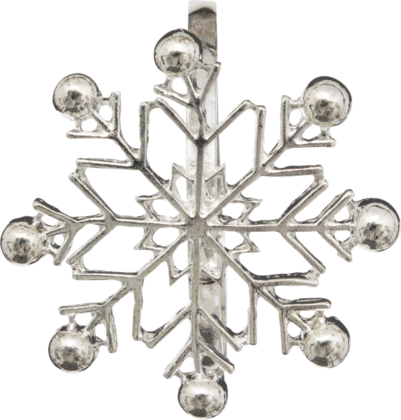 Набор колец для салфеток Atmosphera Снежинка 2 шт серебро 191103