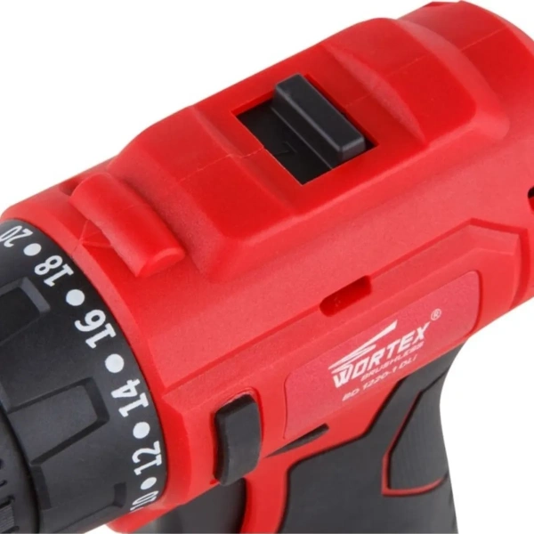 Дрель-шуруповерт аккум. WORTEX BD 1220-1 DLi в чем. БЕСЩЕТ, 12 В, 40 Н*м, 2х1.5 А*ч, БЗП 10 мм, арт.