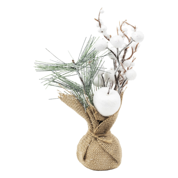 Украшение интерьерное новогоднее MAGIC TIME Снежная сосна 22x9x6 см 88863