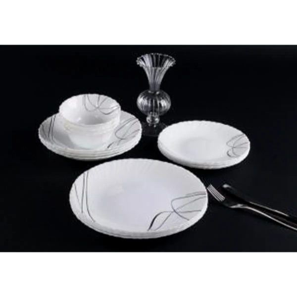 Набор столовой посуды 16 пр. DH Black Line опаловое стекло LXP16F