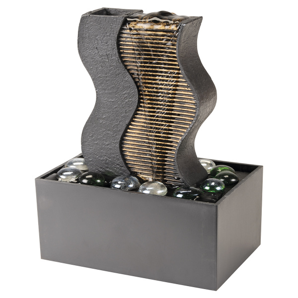 Фонтан садовый 9,5х15х19 см антрацит, насос 150 л. Indoor/Outdoor 893084 Kmg