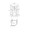 Душевая кабина Triton Экстра 88*88 А, 1/4 низкий подд. ПД30, ДН4, КС121, КН10, ЗС31, СТ28, КР19.(сиф