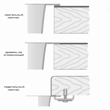 Мойка врезная SMARTECH BLACK 680x450x225