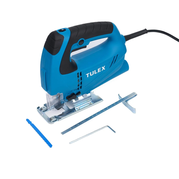 Лобзик TULEX TJ-600, 3-х поз.маятн. ход,0–3000 ходов/мин,дерево:65мм,сталь:8мм,алюминий 18мм,600Вт