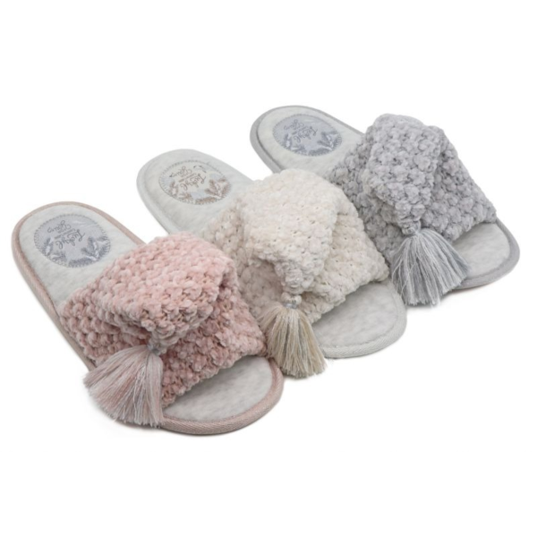 Тапочки домашние женские р-р 36-41 3 цв.в ассортименте  4324 W-CH-O