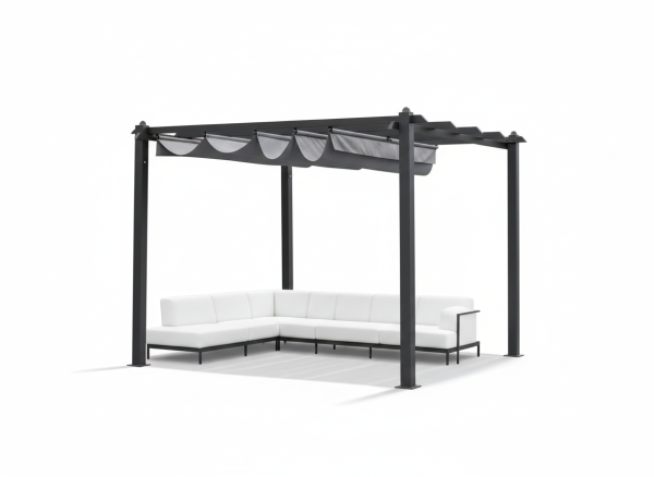 Шатер садовый 3х4 м раздвижная тканевая крыша, TX-A008А CN