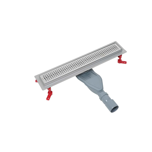 Лоток душевой, сифон 360, комбинированный затвор, перфорированная решетка, 500мм, хром, IDDIS, 975B5