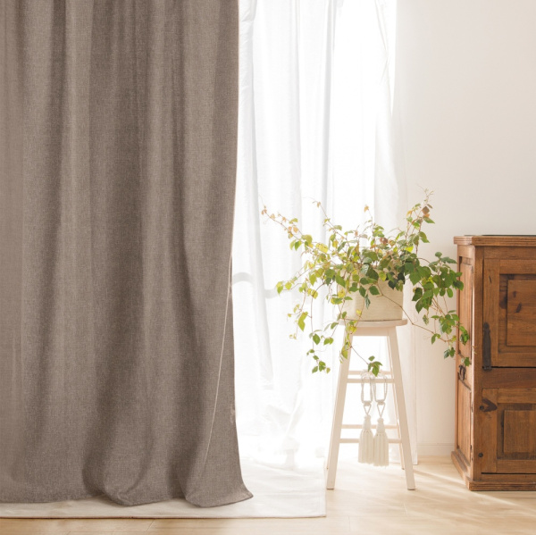 Штора Волшебная Ночь Рогожка 165х270 см Какао