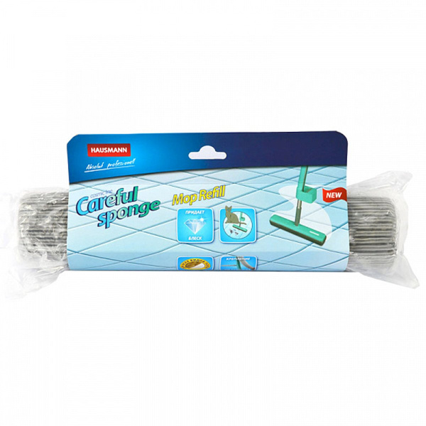 Насадка сменная спонж Hausmann Dry Hands SPONGE HM-391 для швабры HM-39, НМ-39NA