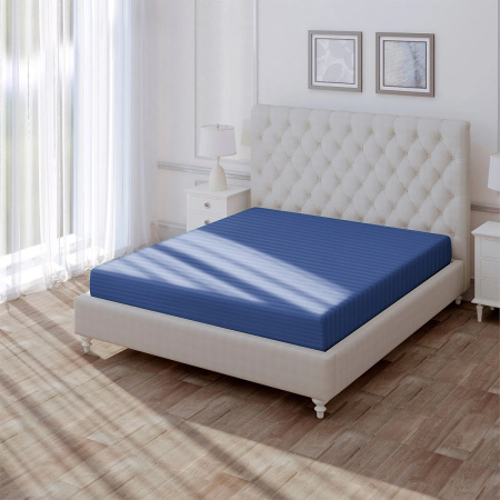 Простыня Verossa Stripe на резинке 180х200х30см борт 30 Indigo 784518