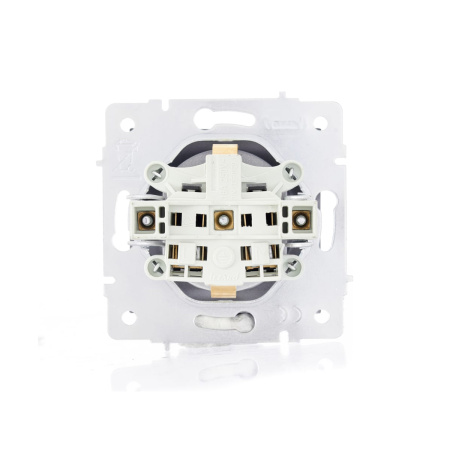 Розетка VESNA 742 3488 124В с защитой от детей бакалит графит (механизм)