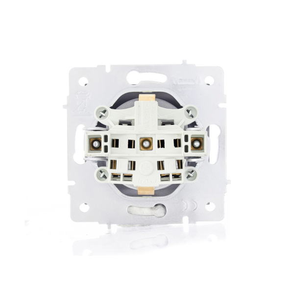 Розетка VESNA 742 3488 124В с защитой от детей бакалит графит (механизм)