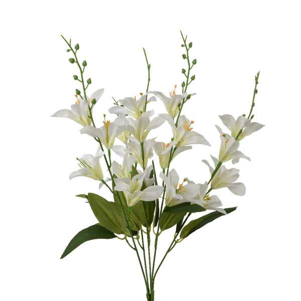 Ветка искусственная Лилия белая 55 см 860606 Kmg