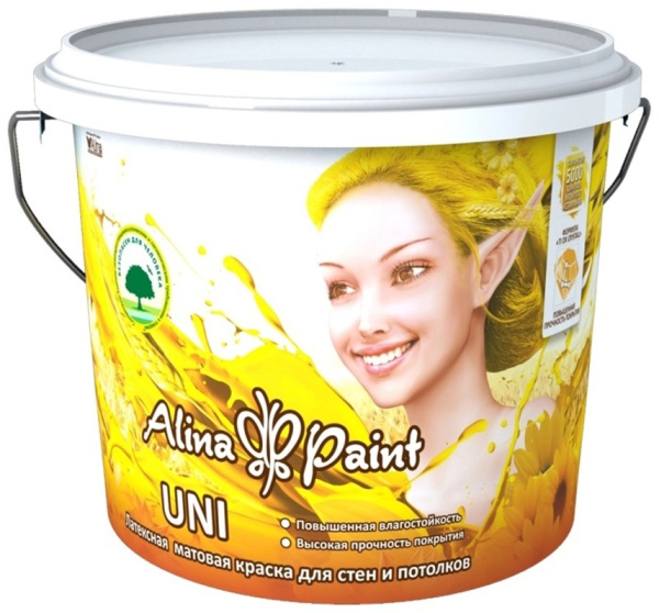 Краска водоэмульсионная, Alina Paint UNI, 7 кг, база АВ