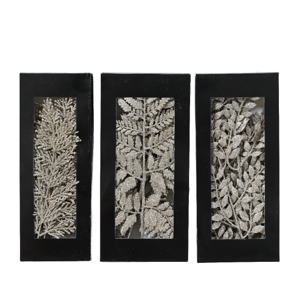 Набор искусственных новогодних веток Kaemingk серебро 29683